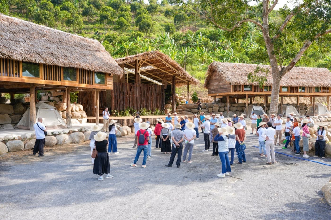 Kiến trúc nhà tranh truyền thống tại Sản Việt Farm, Ninh Hòa